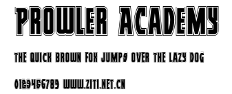 Prowler Academy.ttf字體轉換器圖片
