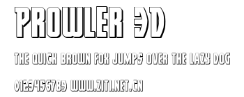 Prowler 3D.ttf字體轉換器圖片