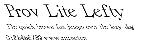 Prov Lite Lefty.ttf字體轉換器圖片