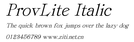 ProvLite Italic.ttf字體轉換器圖片
