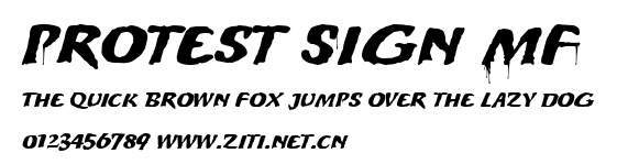 Protest Sign MF.ttf字體轉換器圖片