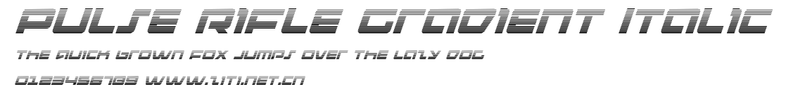 Pulse Rifle Gradient Italic.ttf字體轉換器圖片