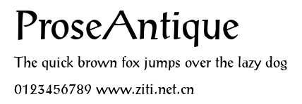 ProseAntique.ttf字體轉換器圖片