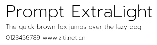 Prompt ExtraLight.ttf字體轉換器圖片