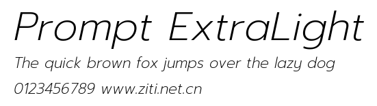 Prompt ExtraLight.ttf字體轉換器圖片