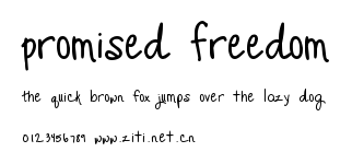 Promised Freedom.ttf字體轉換器圖片