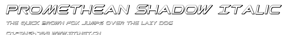 Promethean Shadow Italic.ttf字體轉換器圖片