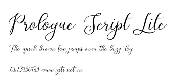 Prologue Script Lite.otf字體轉換器圖片