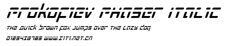 Prokofiev Phaser Italic.ttf字體轉換器圖片