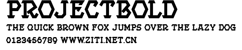 ProjectBold.ttf字體轉換器圖片