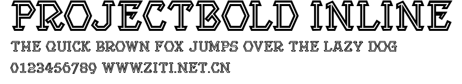 ProjectBold Inline.ttf字體轉換器圖片