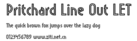 Pritchard Line Out LET.ttf字體轉換器圖片