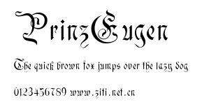 PrinzEugen.ttf字體轉換器圖片