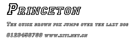 Princeton.ttf字體轉換器圖片