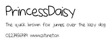 PrincessDaisy.ttf字體轉換器圖片