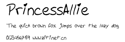 PrincessAllie.ttf字體轉換器圖片