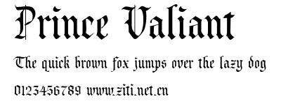 Prince Valiant.ttf字體轉換器圖片