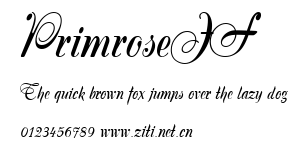 PrimroseJF.ttf字體轉換器圖片