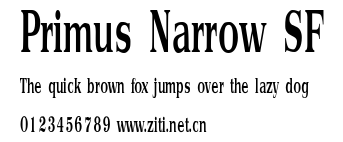 Primus Narrow SF.ttf字體轉換器圖片