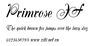 Primrose JF.ttf字體轉換器圖片