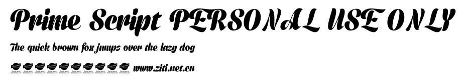 Prime Script PERSONAL USE ONLY.ttf字體轉換器圖片
