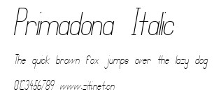 Primadona Italic.ttf字體轉換器圖片