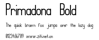 Primadona Bold.ttf字體轉換器圖片