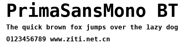 PrimaSansMono BT.ttf字體轉換器圖片