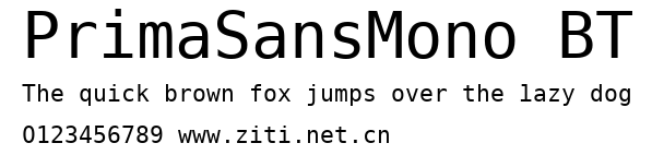 PrimaSansMono BT.ttf字體轉換器圖片