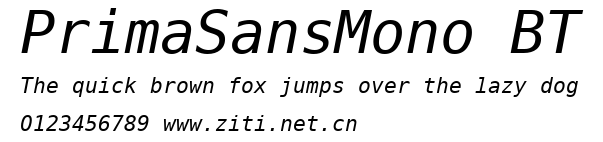 PrimaSansMono BT.ttf字體轉換器圖片