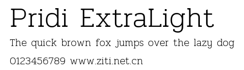 Pridi ExtraLight.ttf字體轉換器圖片