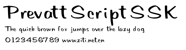 PrevattScriptSSK.ttf字體轉換器圖片