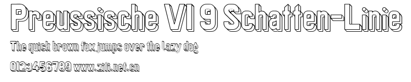 Preussische VI 9 Schatten-Linie.ttf字體轉換器圖片