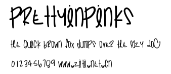 PrettyInPinks.ttf字體轉換器圖片