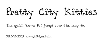 Pretty City Kitties.otf字體轉換器圖片