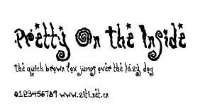 Pretty On The Inside.ttf字體轉換器圖片