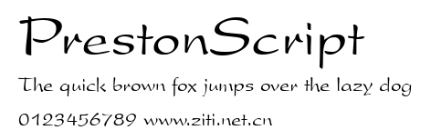 PrestonScript.ttf字體轉換器圖片