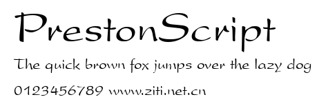 PrestonScript.ttf字體轉換器圖片