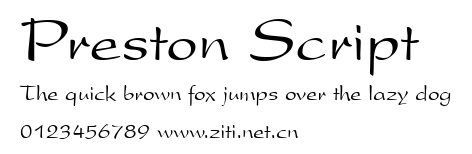 Preston Script.ttf字體轉換器圖片