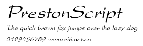 PrestonScript.ttf字體轉換器圖片