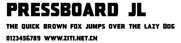 Pressboard JL.ttf字體轉換器圖片