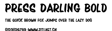 Press Darling Bold.ttf字體轉換器圖片