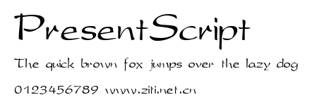 PresentScript.ttf字體轉換器圖片