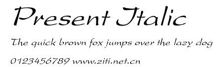 Present Italic.ttf字體轉換器圖片
