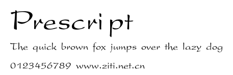 Prescript.ttf字體轉換器圖片