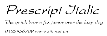 Prescript Italic.ttf字體轉換器圖片