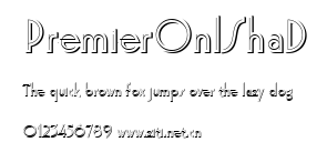 PremierOnlShaD.ttf字體轉換器圖片