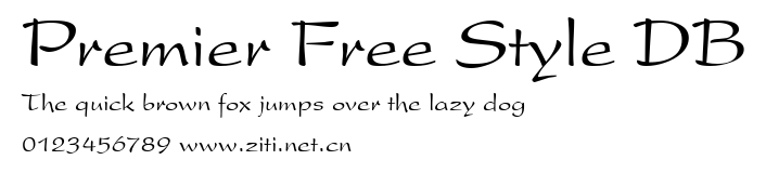 Premier Free Style DB.ttf字體轉換器圖片