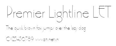 Premier Lightline LET.ttf字體轉換器圖片