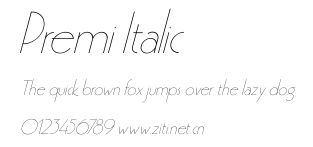 Premi Italic.ttf字體轉換器圖片